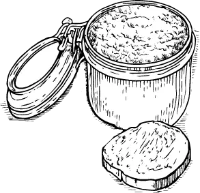 Illustration tartine paté