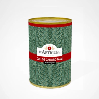 Conserve de cou de canard farci au foie gras d'Artigues