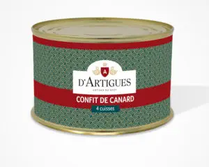 Conserve de confit de canard d'Artigues