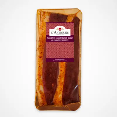 Barquette de magret de canard au piment d'Espelette d'Artigues