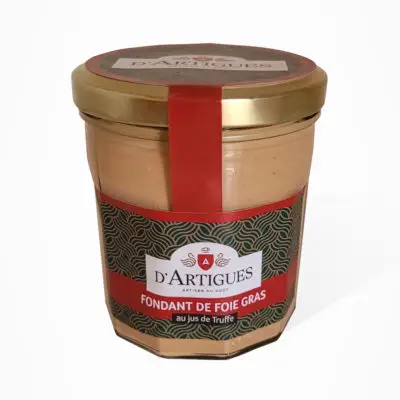 Bocal fondant de foie gras au jus de truffe d'Artigues