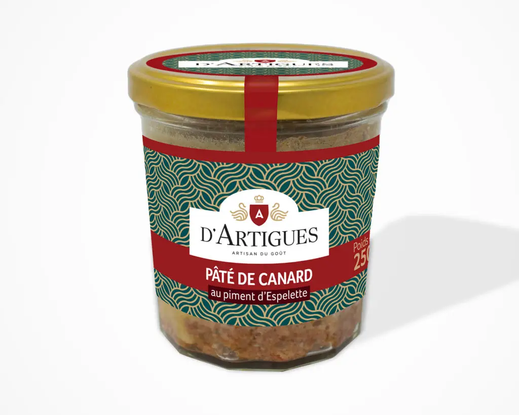 Bocal de pâté de canard au piment d'Espelette d'Artigues
