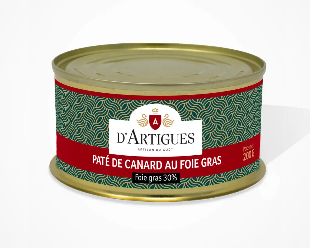 Conserve de paté de foie gras de canard d'Artigues