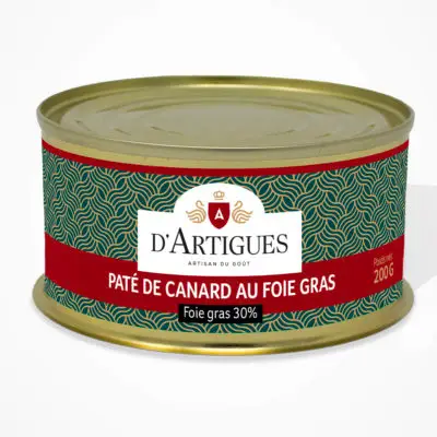 Conserve de paté de foie gras de canard d'Artigues
