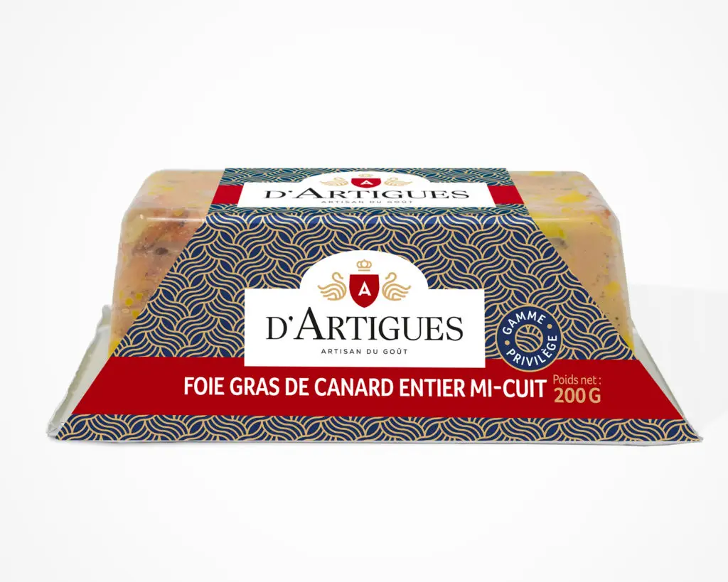 Bloc de foie gras de canard entier mi-cuit d'Artigues