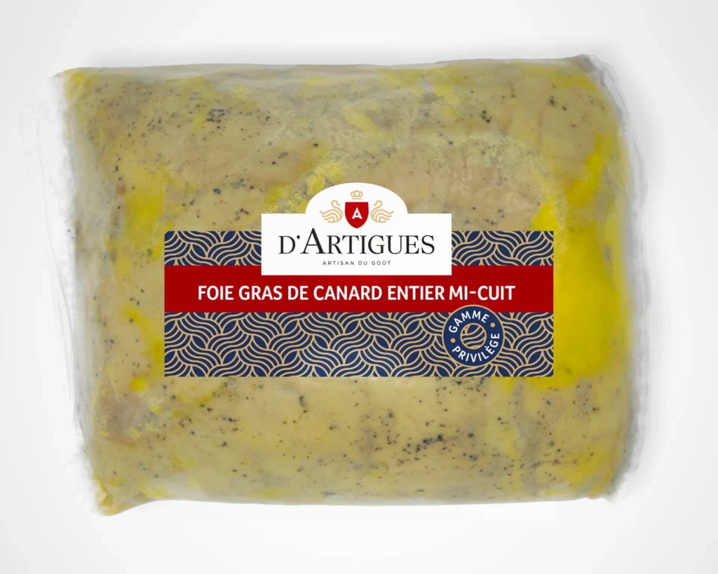 Foie gras de canard entier mi-cuit sous vide d'Artigues