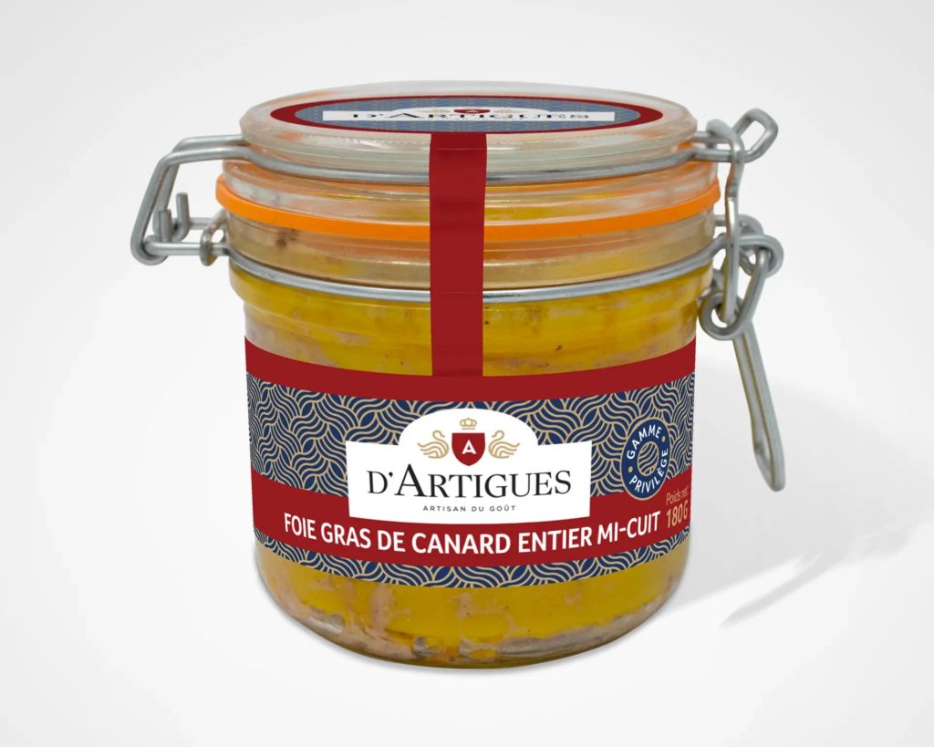 Bocal de foie gras de canard entier mi-cuit d'Artigues