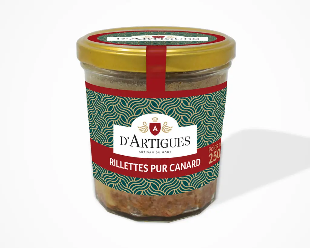 Bocal de rillettes pur canard d'Artigues