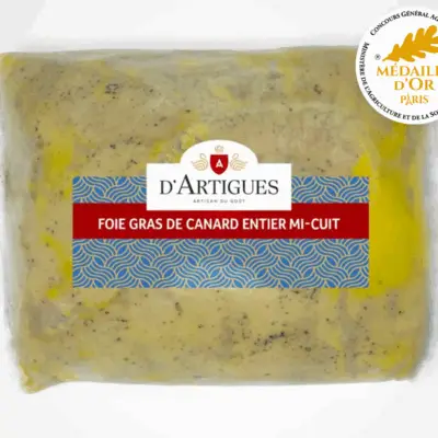 Foie gras mi cuit sous vide d'Artigues médaille d'or Paris 2025